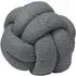 Boucle Knot Fleece Cushion - Grey