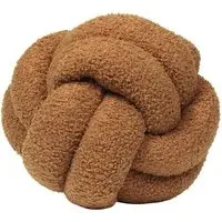 Boucle Knot Fleece Cushion - Orange