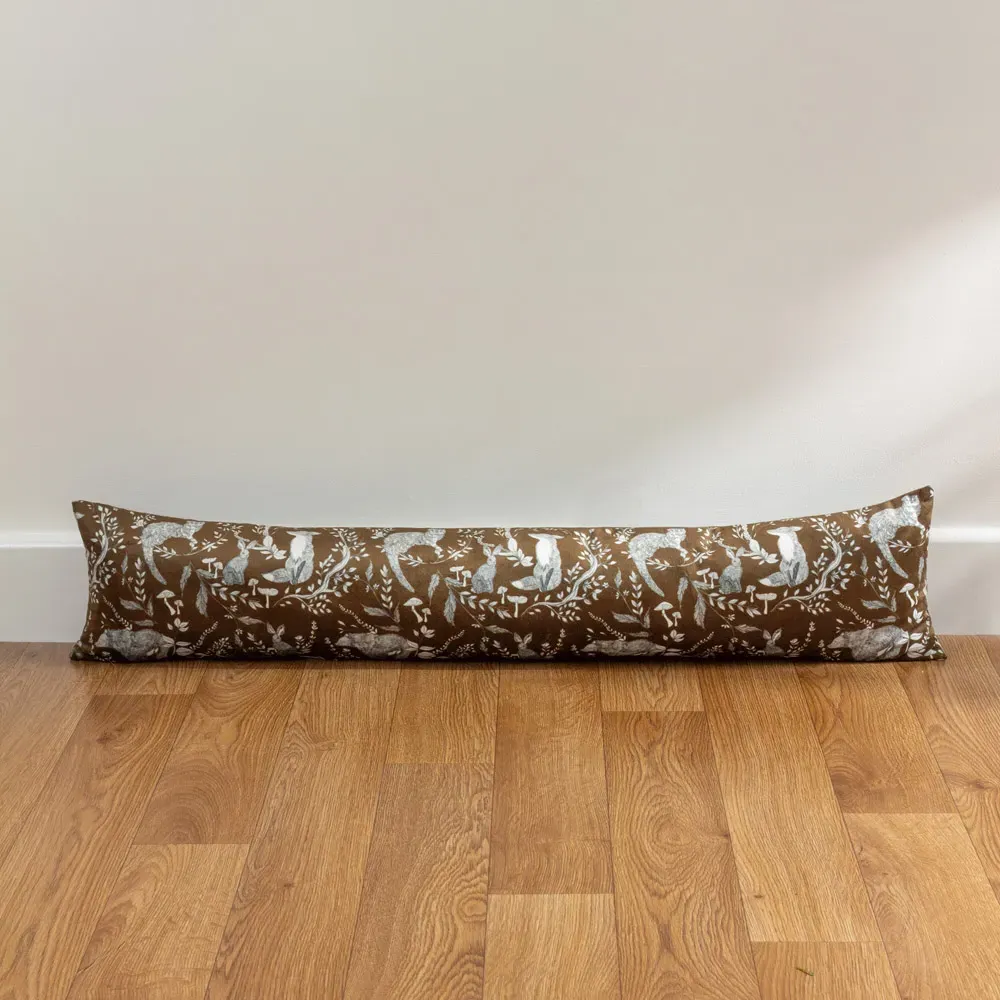 Buckthorn Woodland Velvet Draught Excluder - Amber