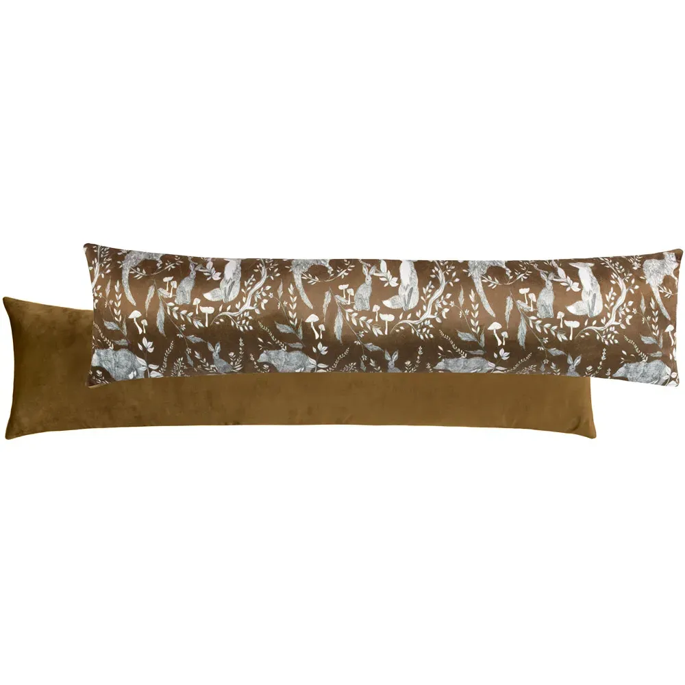 Buckthorn Woodland Velvet Draught Excluder - Amber