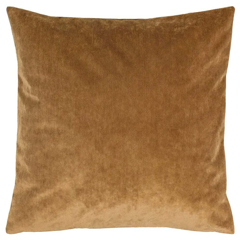 Camden Cushion - Tan, Micro Cord Velvet