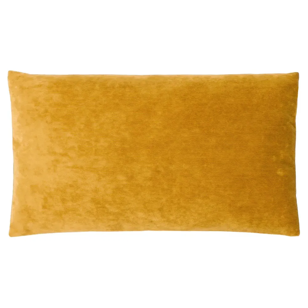Camden Rectangular Cushion - Mustard, Micro Cord Velvet