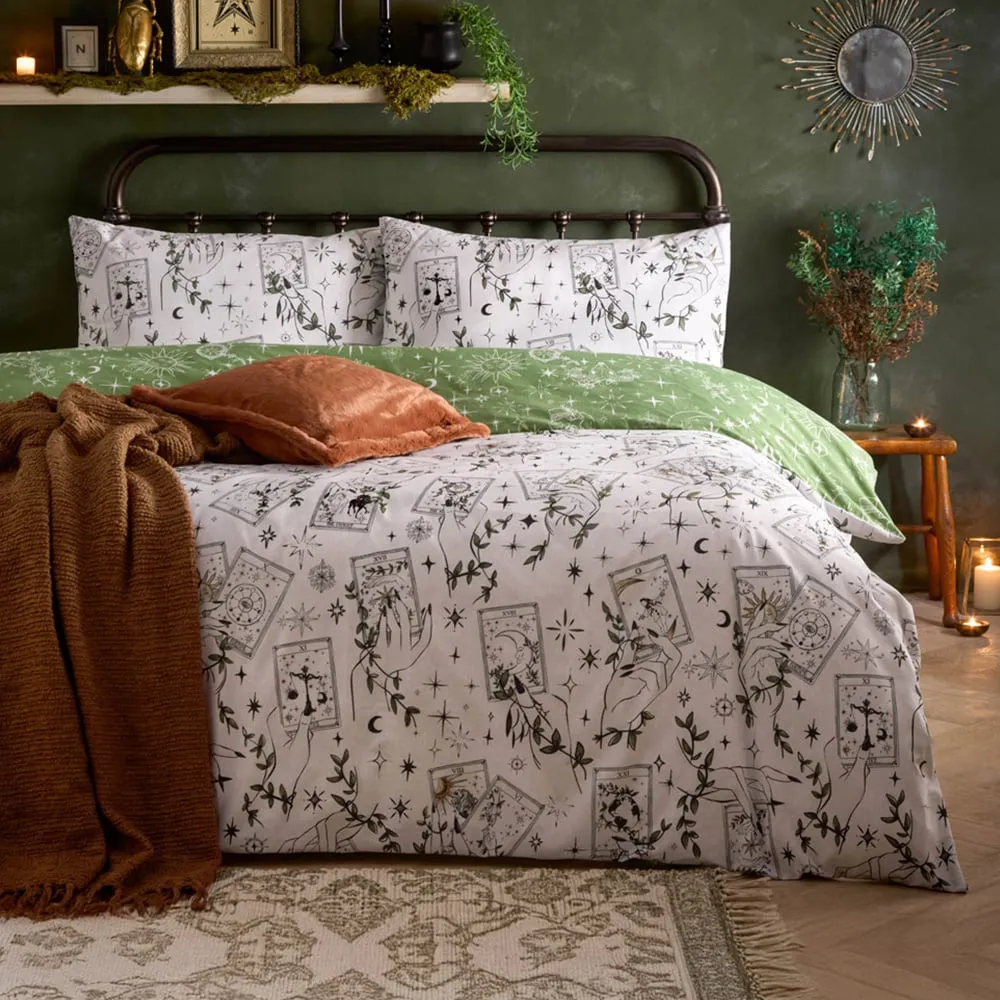 Celestial Stories King Size Reversible Duvet Set - Green image