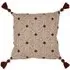 Chia Tufted Cushion with Tassels - Red Clay, Cotton