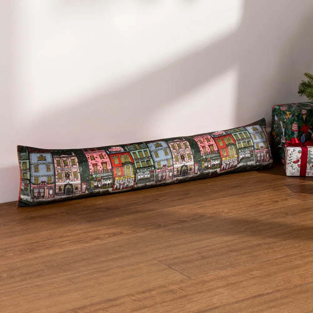 Christmas Festive Spirit Draught Excluder - Multicolour, Velvet