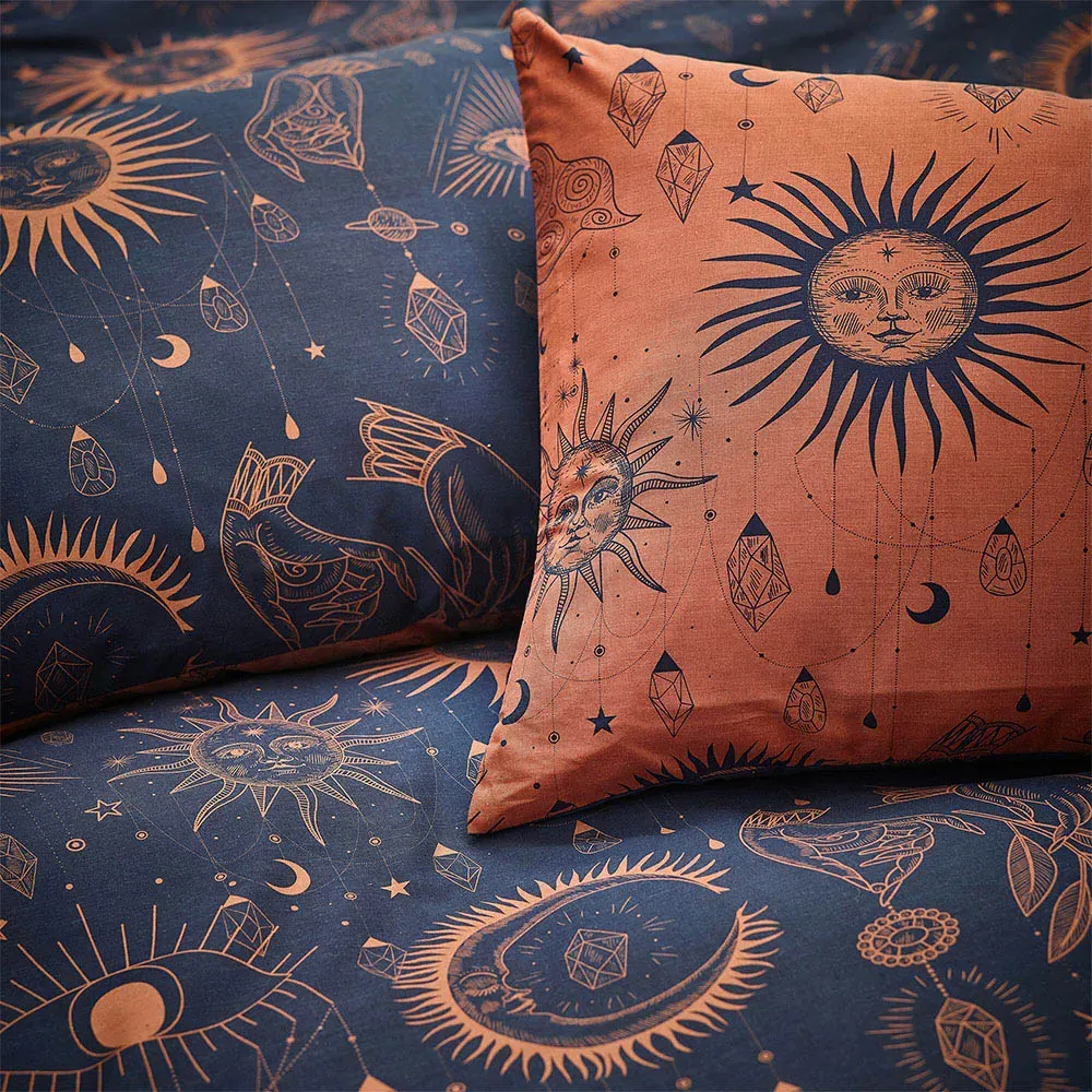Constellation Celestial Double Duvet Set - Bronze, Polycotton
