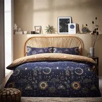 Constellation Celestial Single Duvet Set - Gold, Polycotton