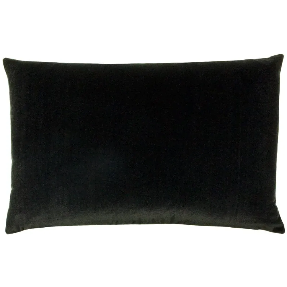 Contra Oblong Cushion - Black, Velvet image