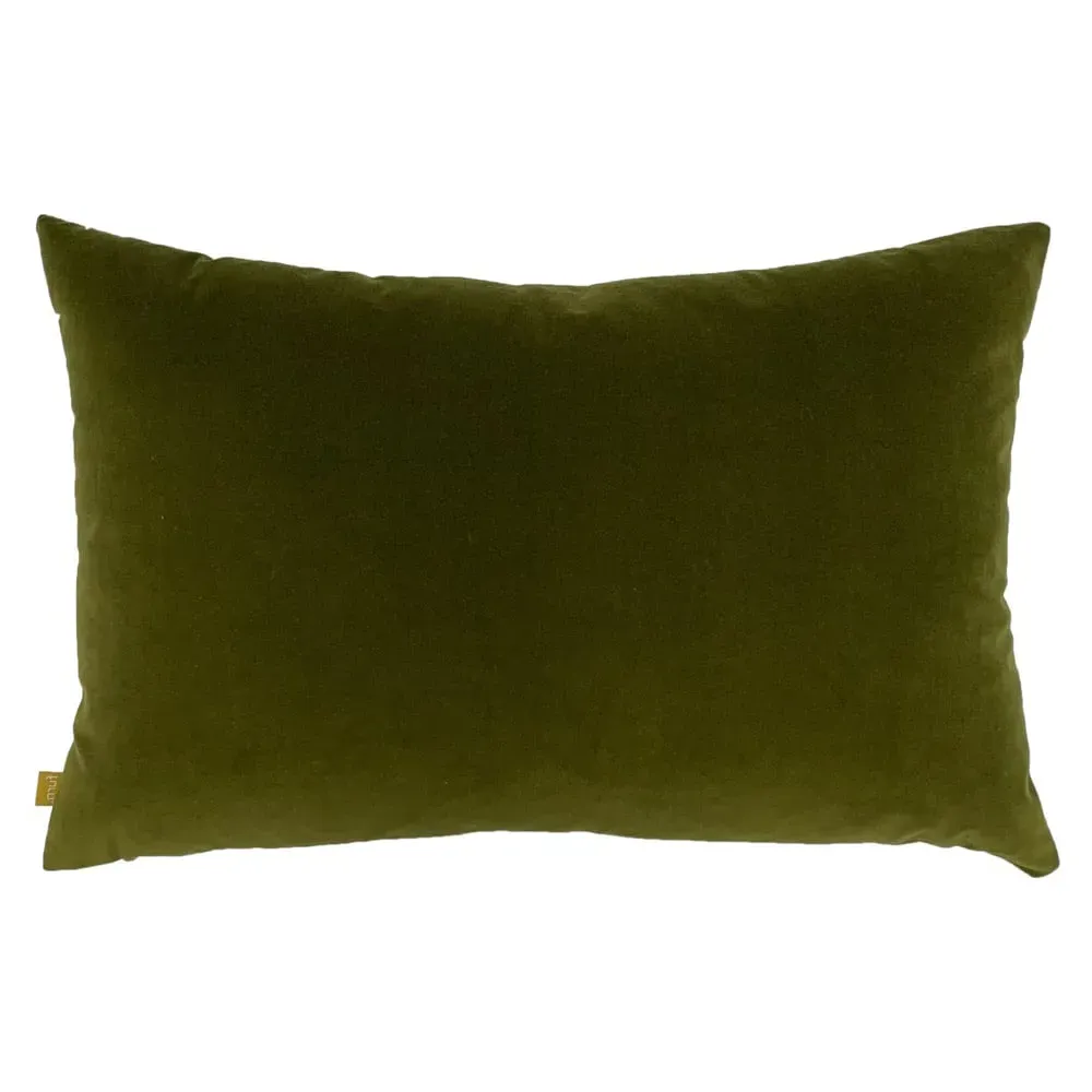 Contra Oblong Cushion - Green, Velvet