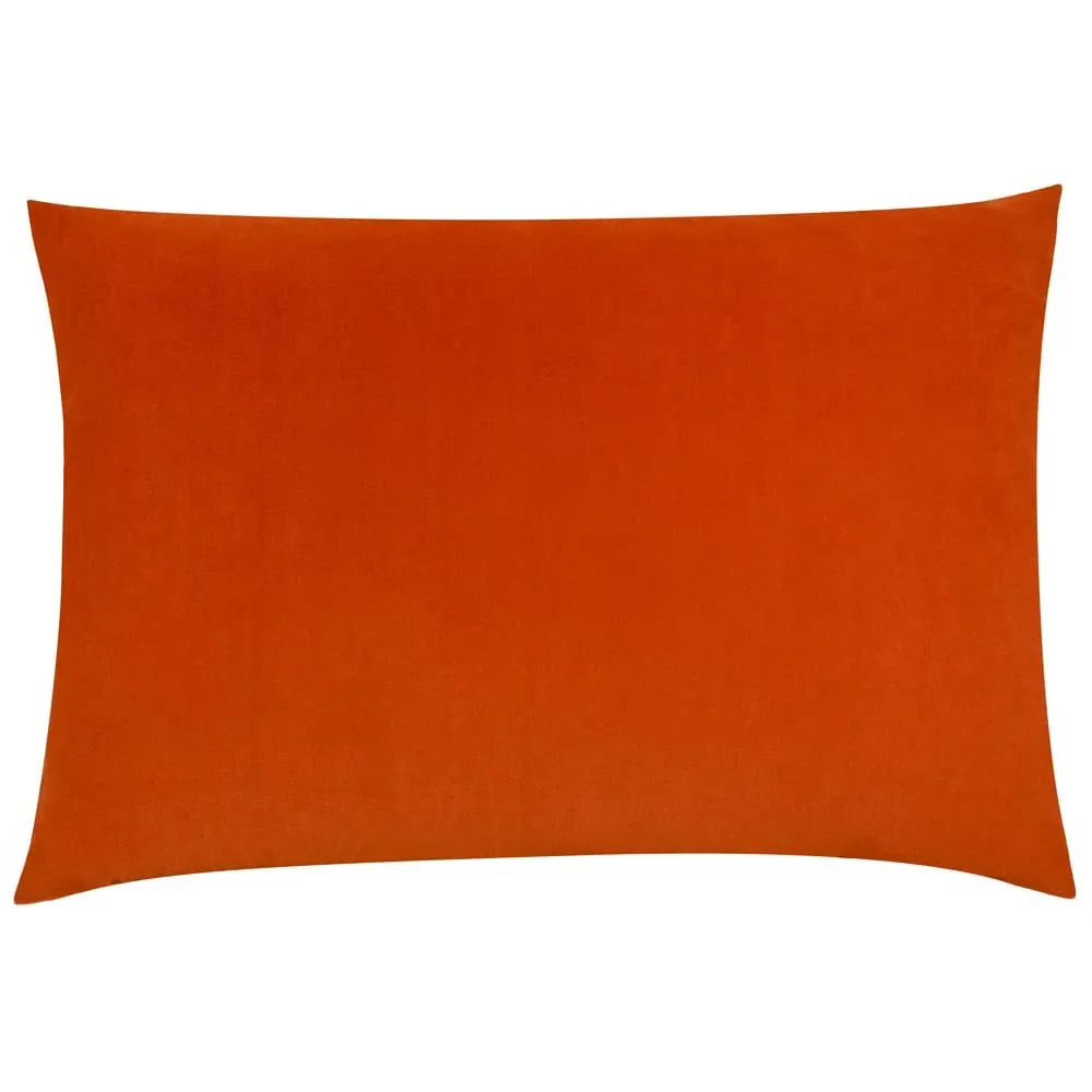 Contra Oblong Cushion - Orange, Velvet