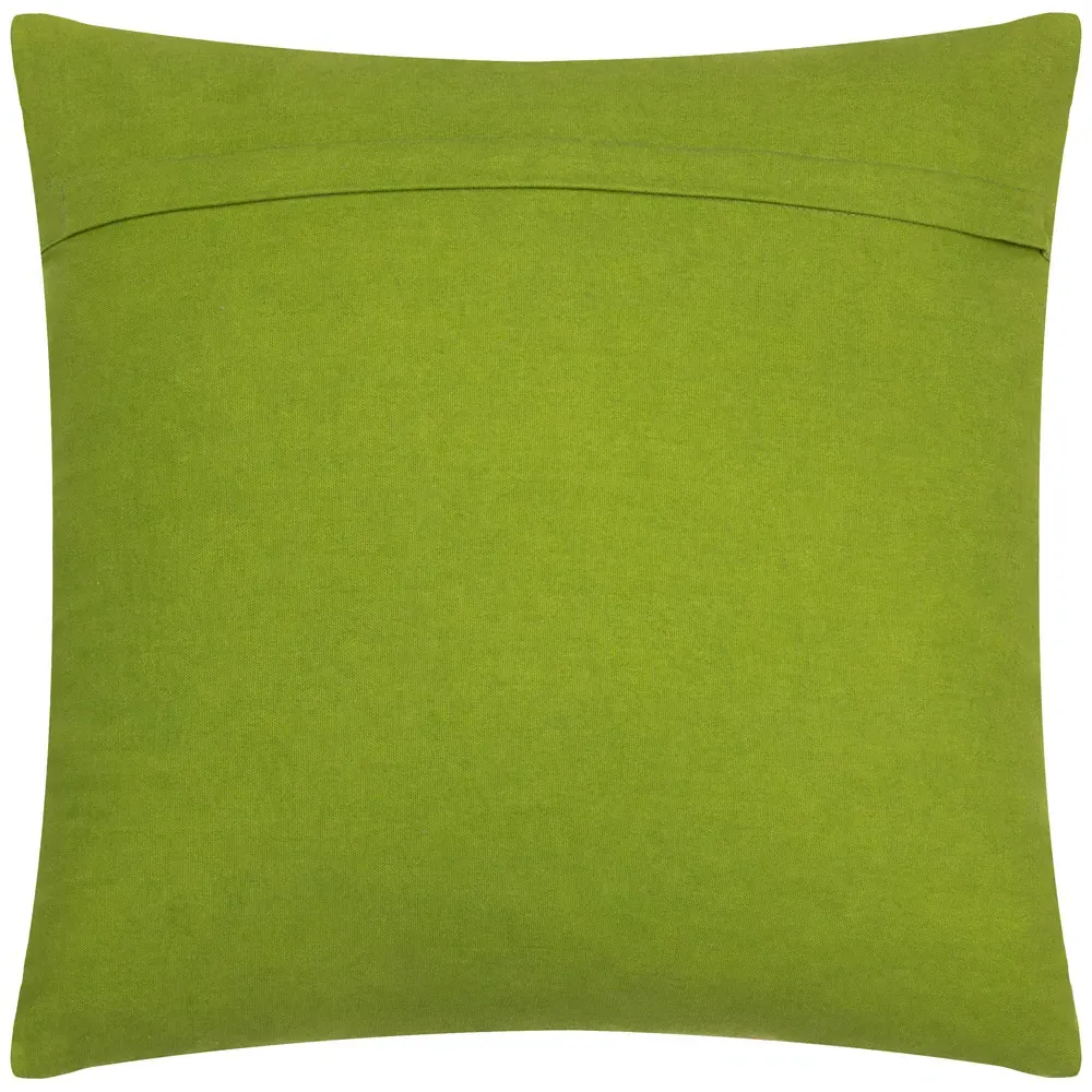 Coral Cheetah Embroidered Cushion - Orange