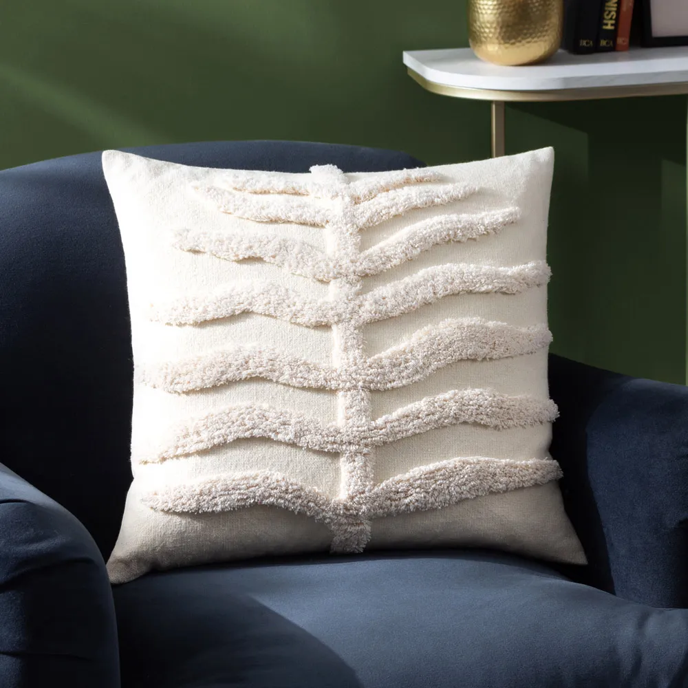 Dakota Tufted Cushion - Cream, Cotton