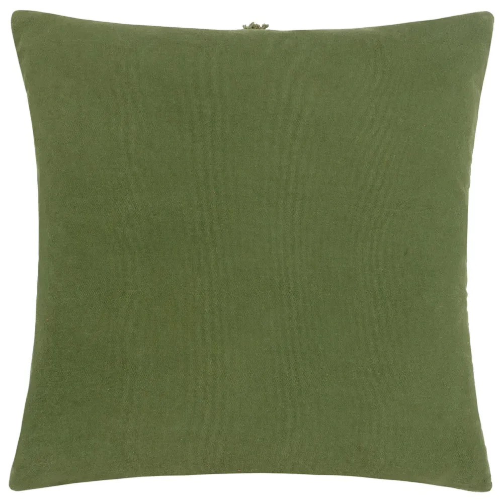 Dakota Tufted Cushion - Green, Cotton