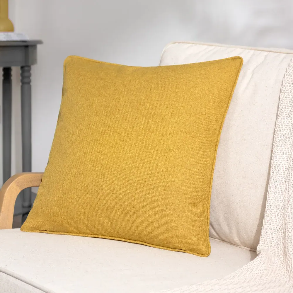 Dakota Tufted Cushion - Mustard