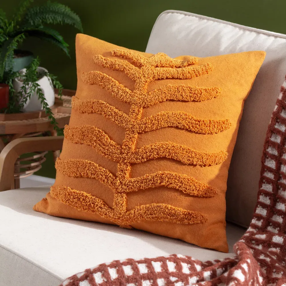 Dakota Tufted Cushion - Mustard