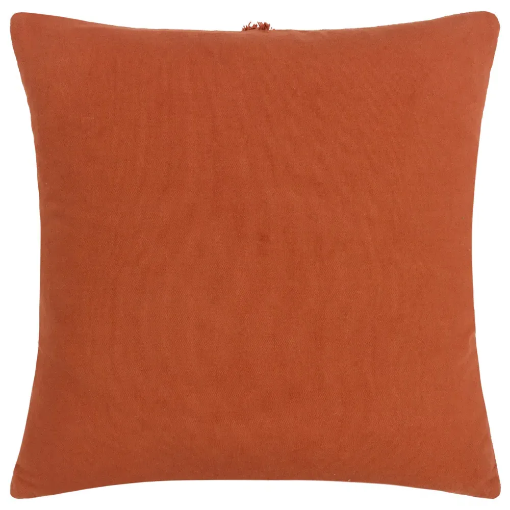 Dakota Tufted Cushion - Rust, Cotton