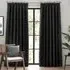 Dawn Blackout Pencil Pleat Curtains - Black