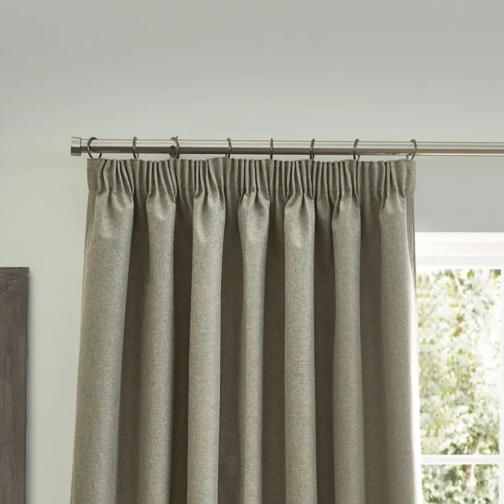 Dawn Blackout Pencil Pleat Curtains - Brown