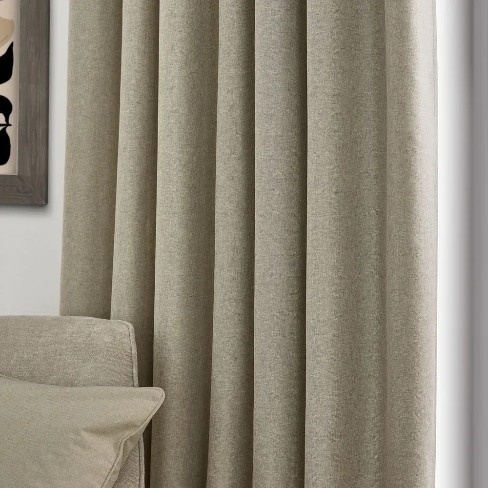 Dawn Blackout Pencil Pleat Curtains - Brown