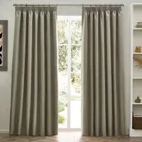 Dawn Blackout Pencil Pleat Curtains - Brown