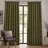 Dawn Blackout Pencil Pleat Curtains - Green