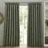 Dawn Eucalyptus Blackout Pencil Pleat Curtains - Green