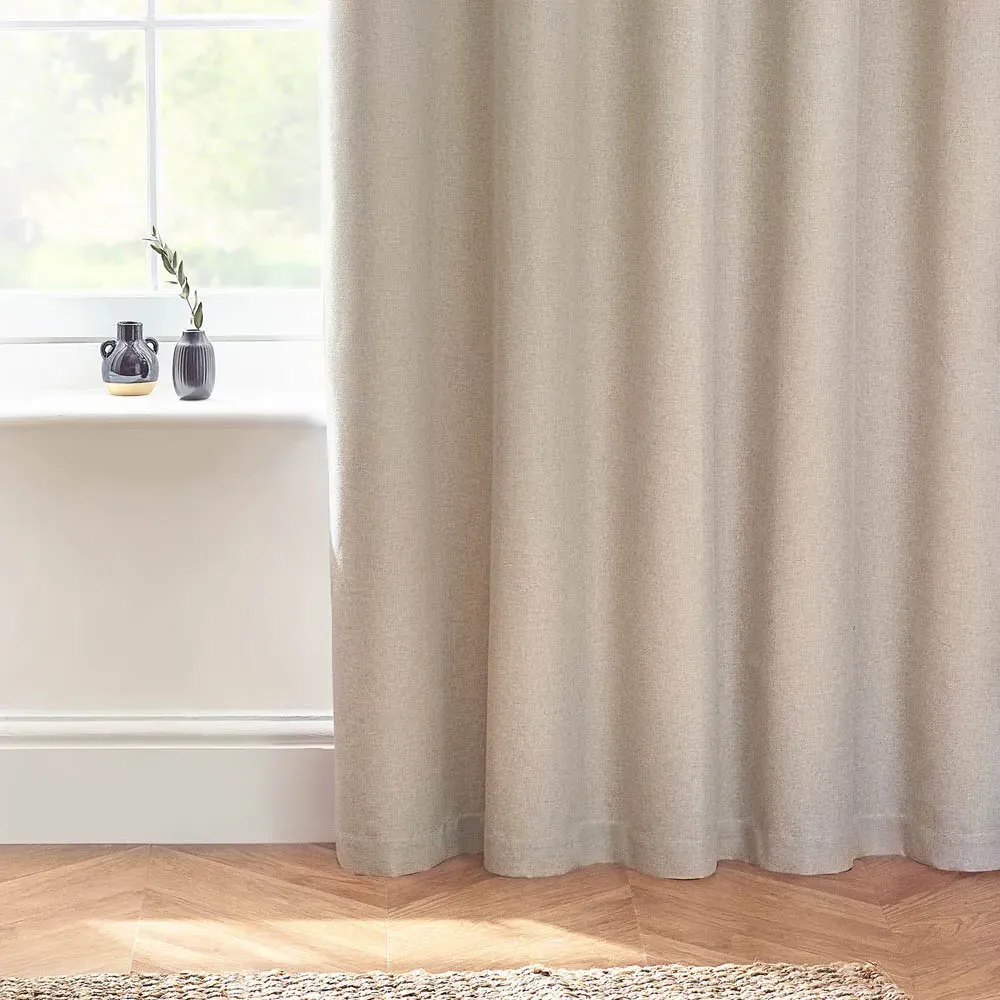Dawn Linen Thermal Blackout Eyelet Curtain - Cream