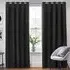 Dawn Textured Blackout Eyelet Curtains - Black