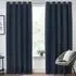Dawn Textured Blackout Eyelet Curtains - Blue