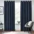 Dawn Textured Blackout Eyelet Curtains - Blue