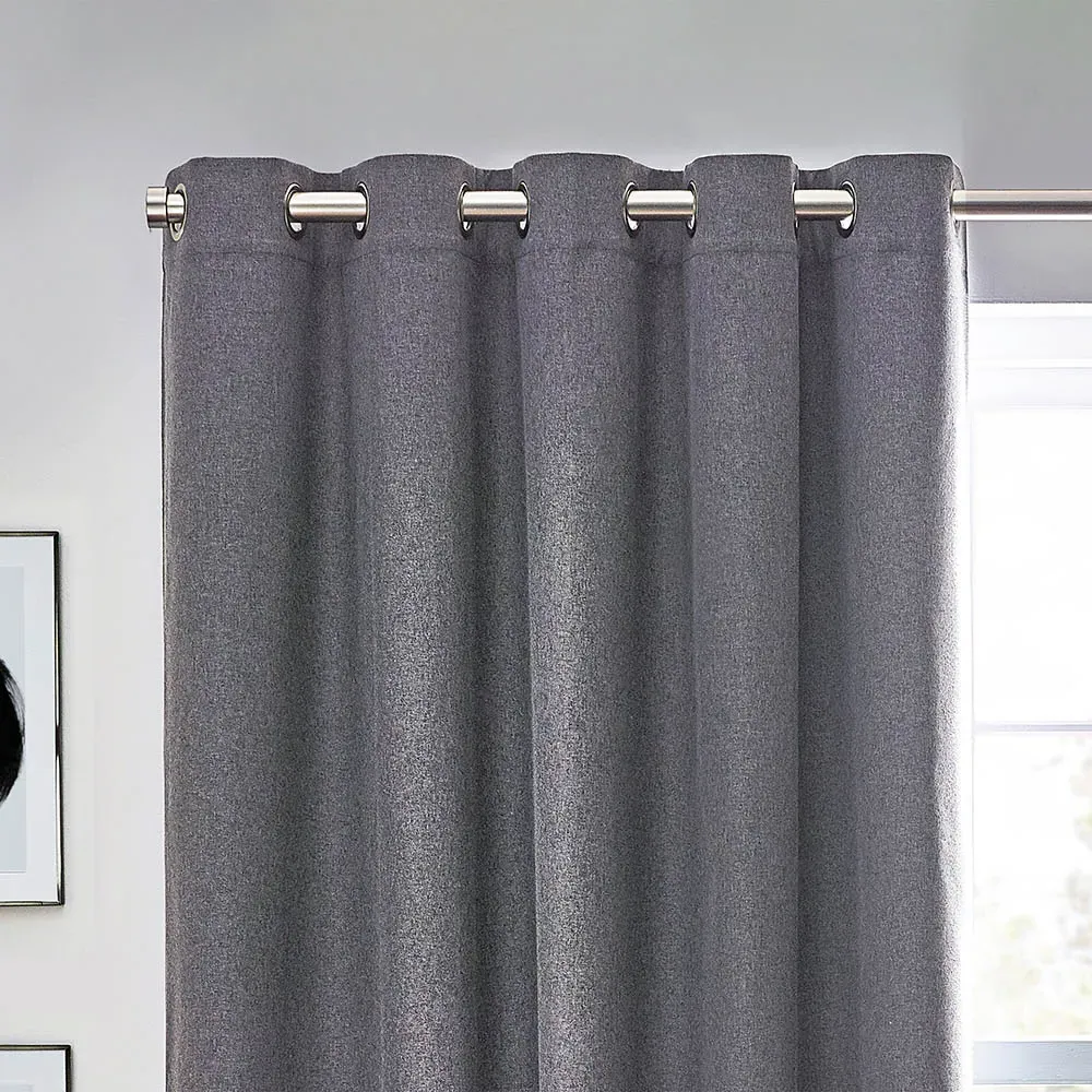 Dawn Thermal Blackout Eyelet Curtain - Charcoal