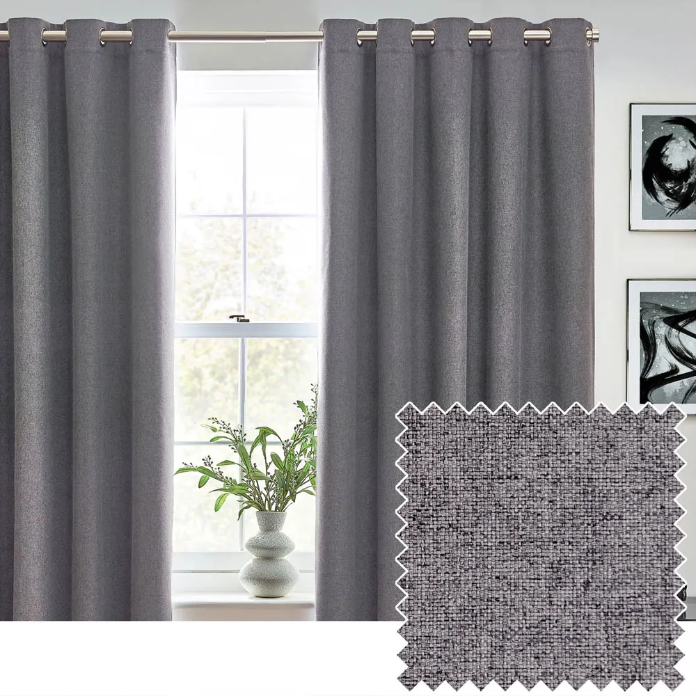Dawn Thermal Blackout Eyelet Curtain - Charcoal