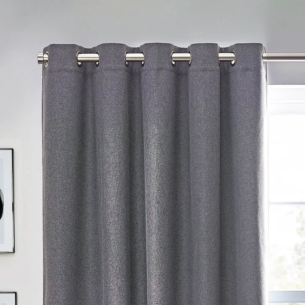 Dawn Thermal Blackout Eyelet Curtain - Charcoal