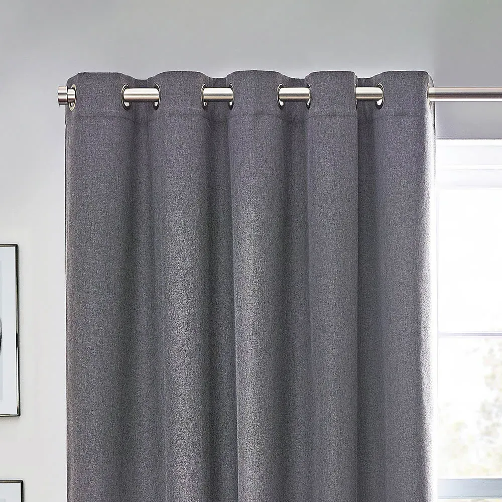 Dawn Thermal Blackout Eyelet Curtain - Charcoal