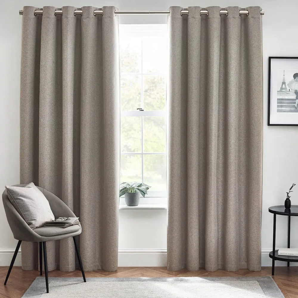 Dawn Thermal Blackout Eyelet Curtain - Grey