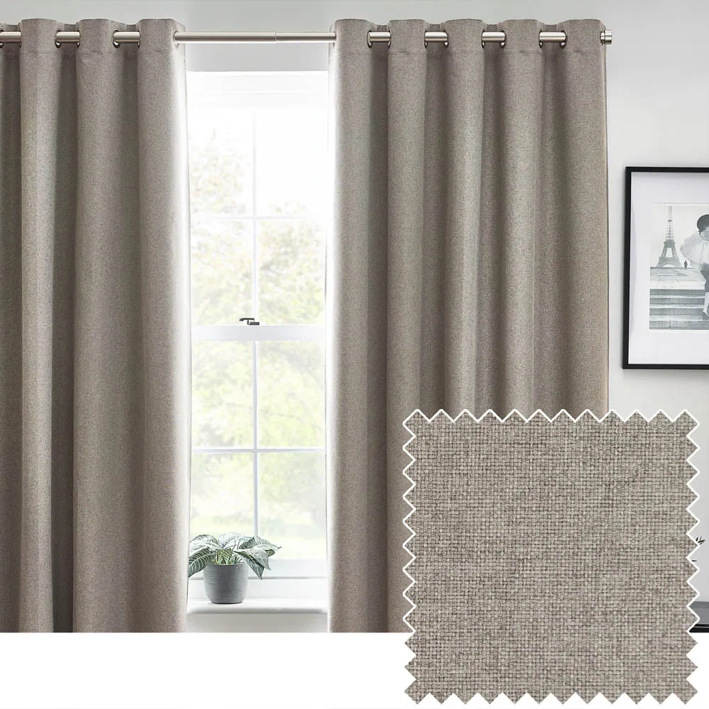 Dawn Thermal Blackout Eyelet Curtain - Grey