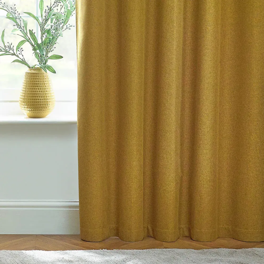 Dawn Thermal Blackout Eyelet Curtain - Mustard