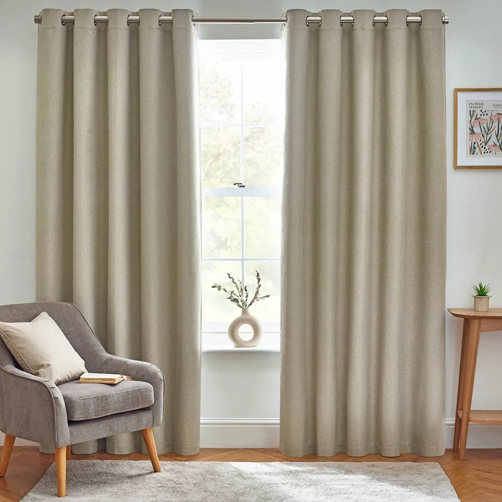 Dawn Thermal Blackout Eyelet Curtain - Natural image