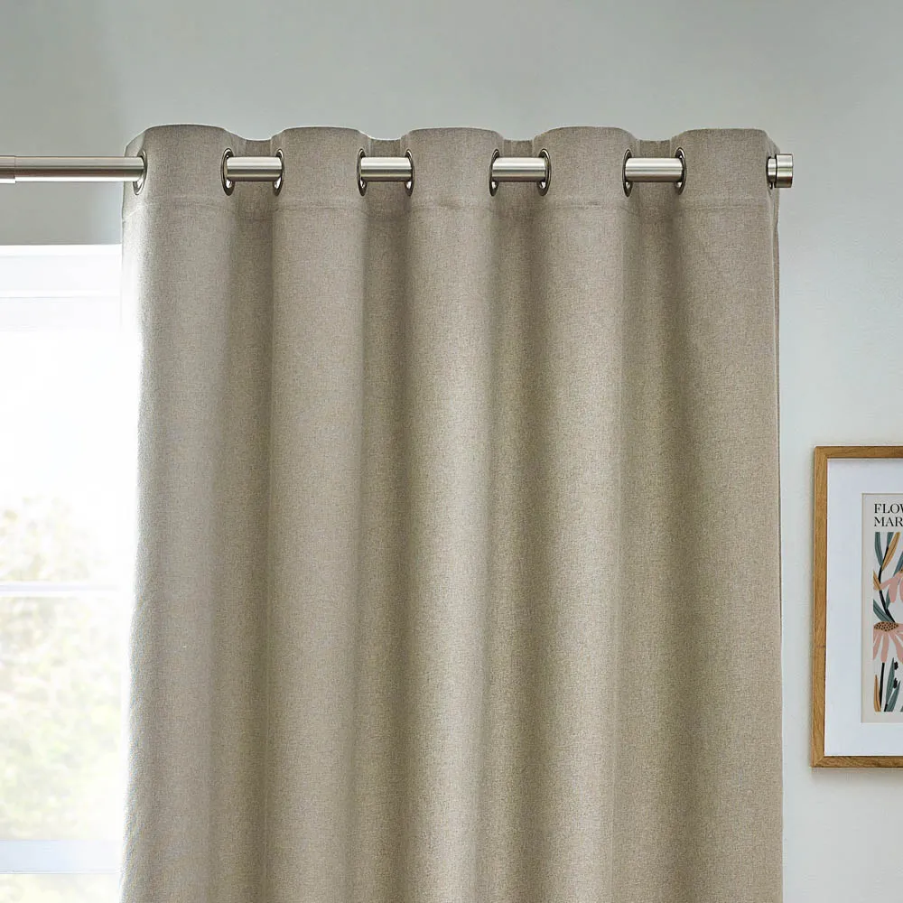 Dawn Thermal Blackout Eyelet Curtain - Natural