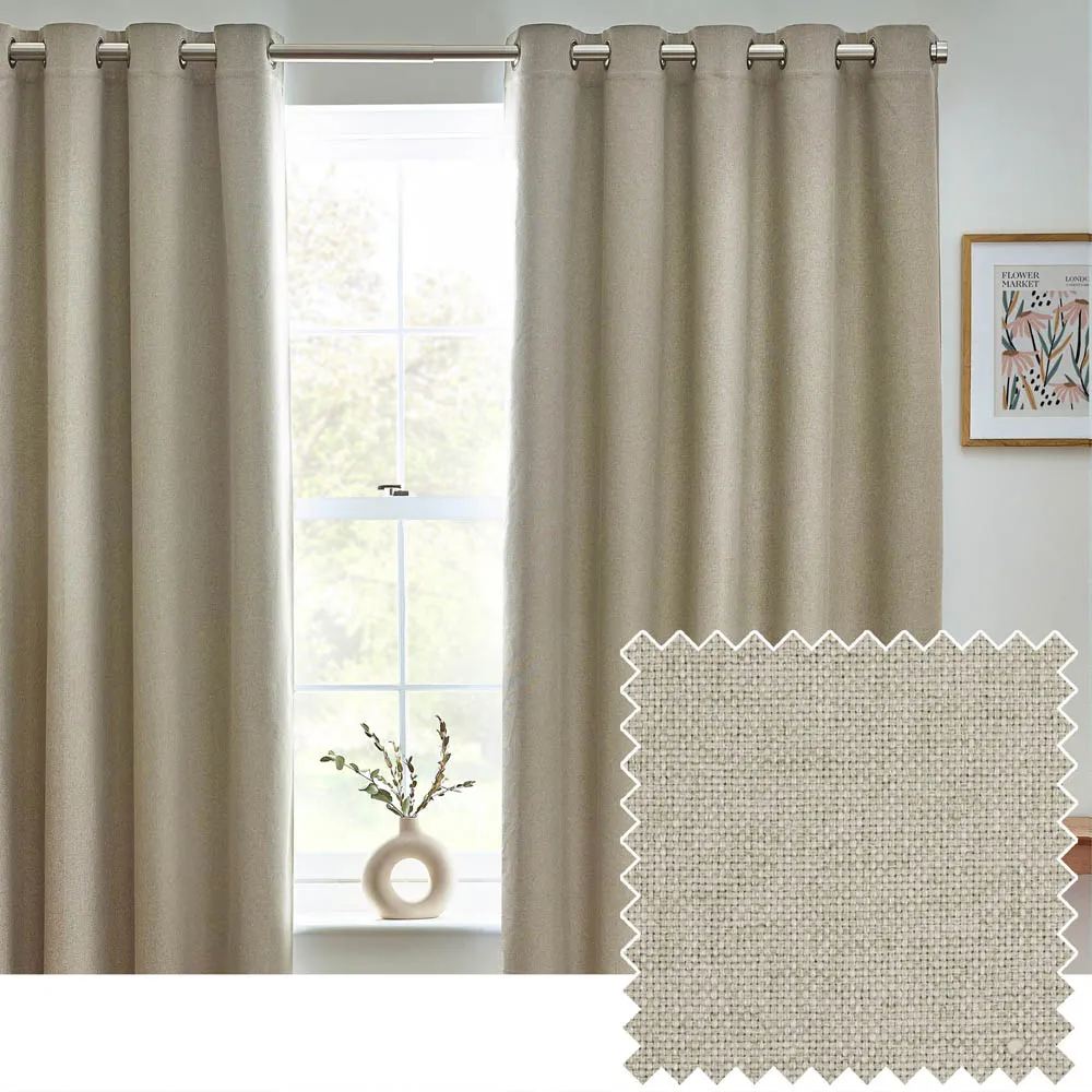 Dawn Thermal Blackout Eyelet Curtain - Natural
