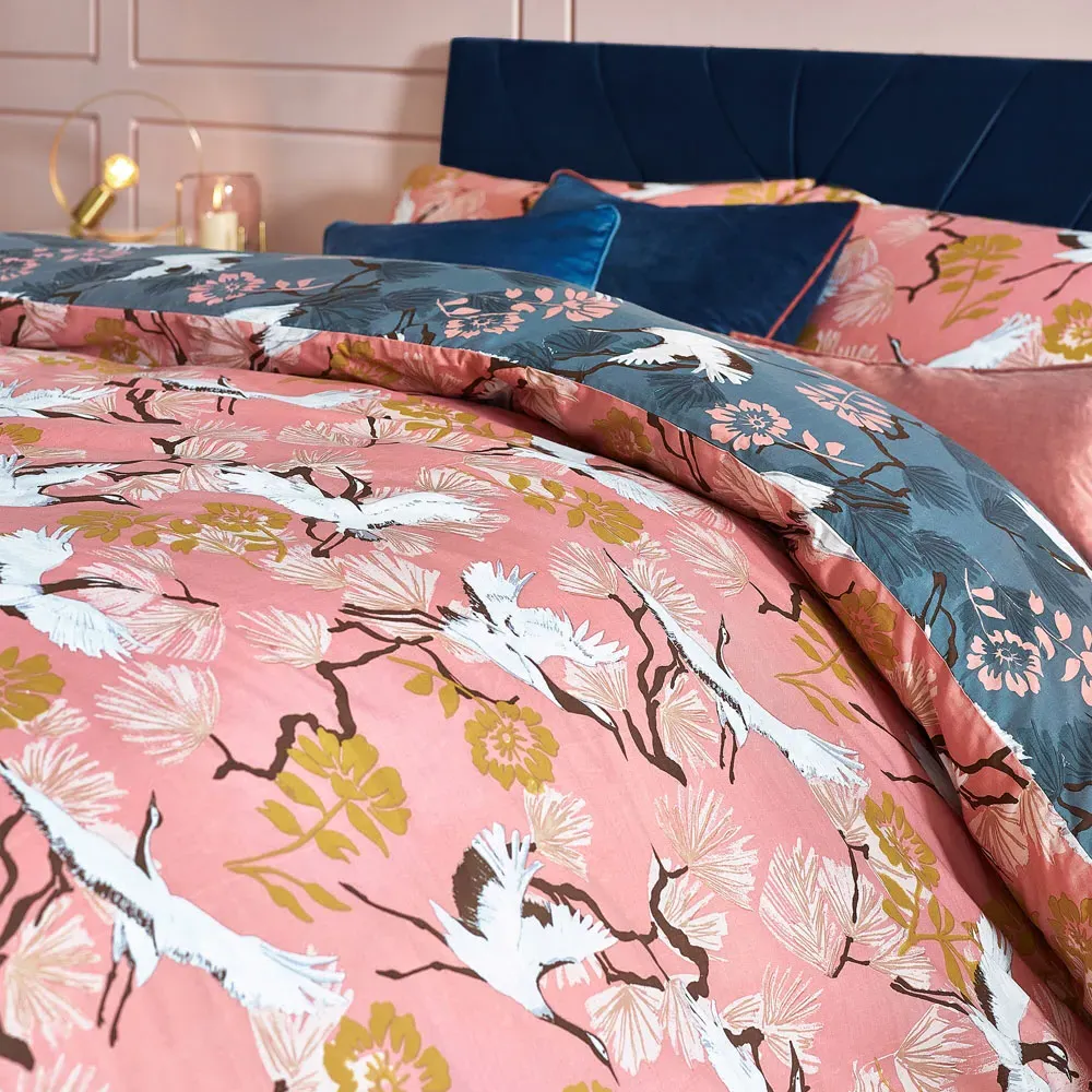 Demoiselle Single Duvet Cover Set - Pink, Polycotton