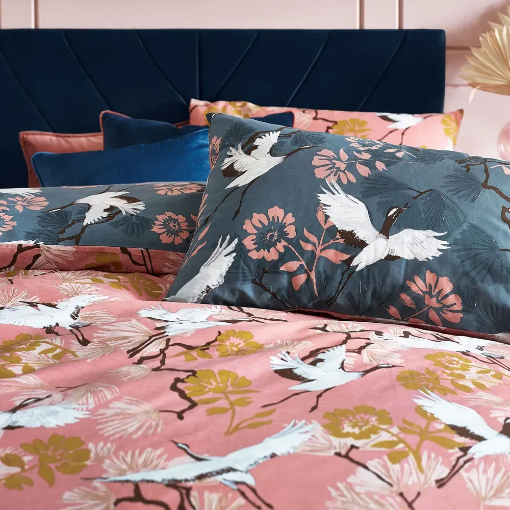 Demoiselle Single Duvet Cover Set - Pink, Polycotton