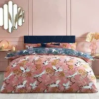 Demoiselle Single Duvet Cover Set - Pink, Polycotton