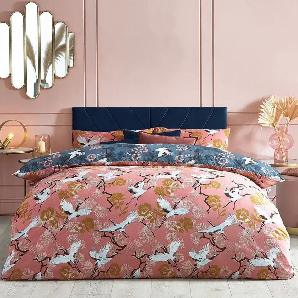 Demoiselle Single Duvet Cover Set - Pink, Polycotton