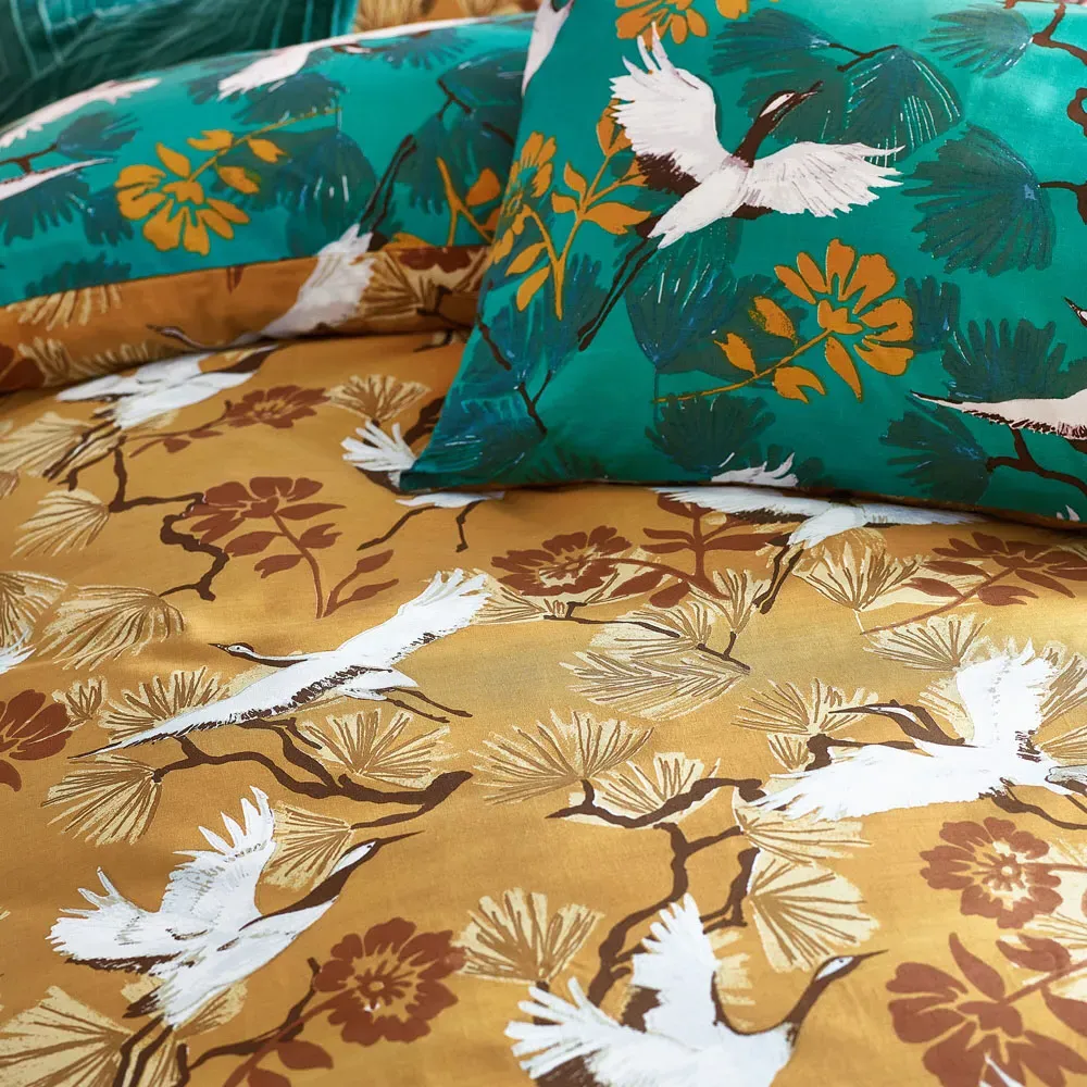 Demoiselle Single Duvet Cover Set - Yellow, Polycotton