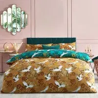 Demoiselle Single Duvet Cover Set - Yellow, Polycotton