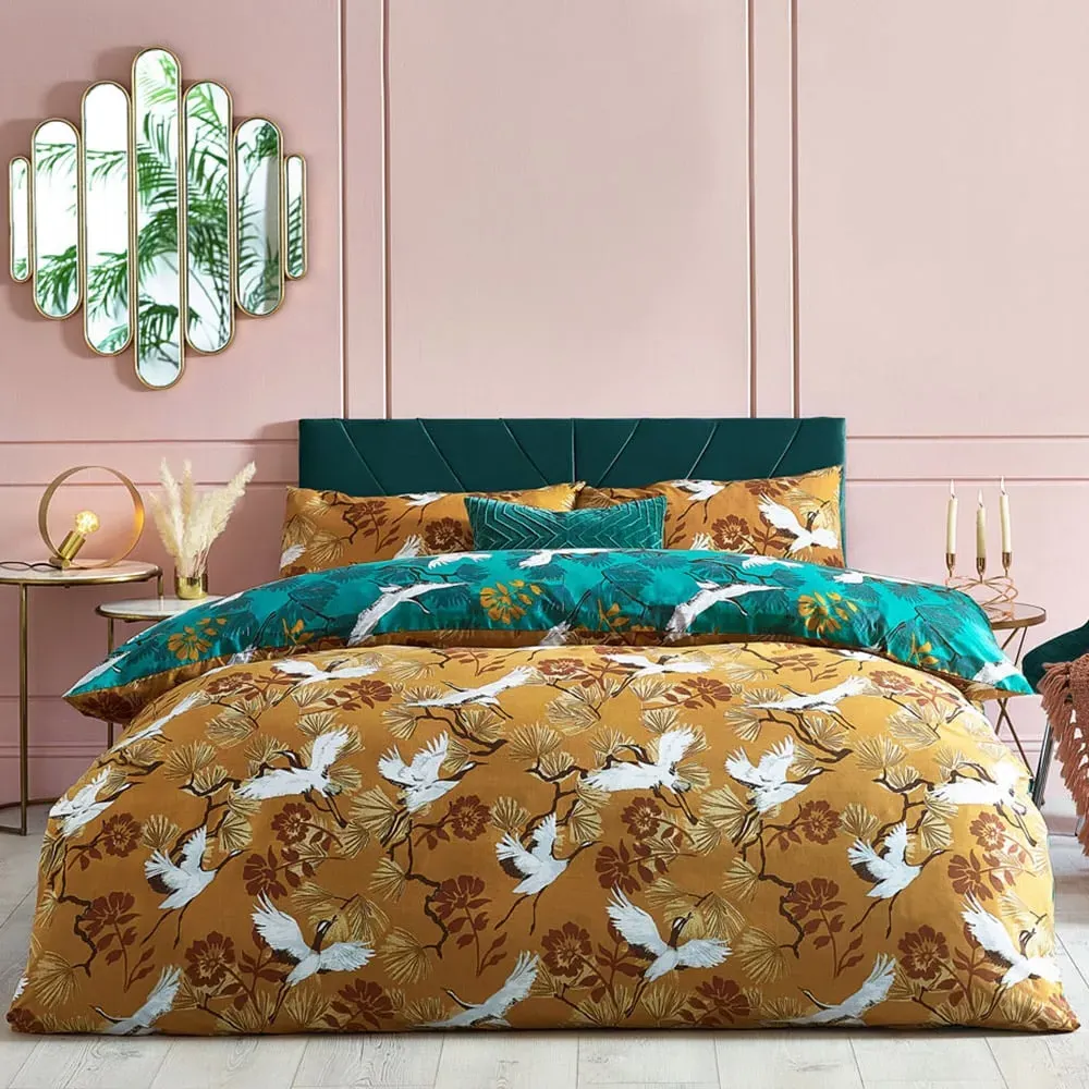 Demoiselle Single Duvet Cover Set - Yellow, Polycotton image