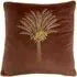 Desert Palm Rock Rose Embroidered Cushion - Multi, Velvet