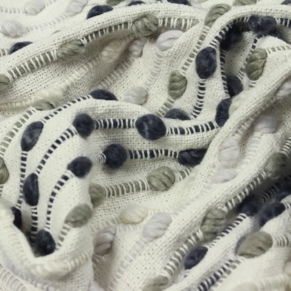 Dhadit Stripe Throw - Grey