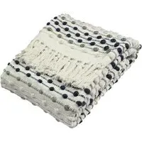 Dhadit Stripe Throw - Grey
